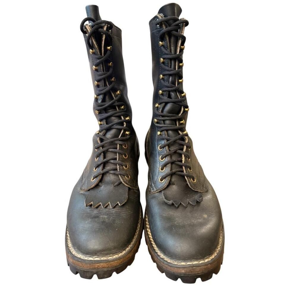 Hathorn Explorer Logger Smoke Jumper Boot Men size 10.5 E Wide Black Leather - Picture 4 of 8